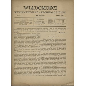 Wiadomości Numizmatyczno-Archeologiczne 1889-1891