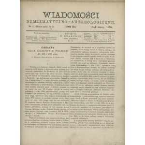 Wiadomości Numizmatyczno-Archeologiczne tom III (1896-1...