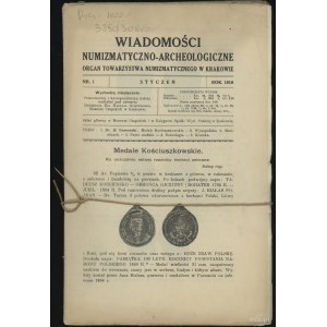 Wiadomości Numizmatyczno-Archeologiczne (1918), Kraków,...