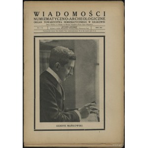Wiadomości Numizmatyczno-Archeologiczne (1924), Kraków,...