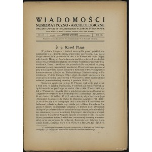 Wiadomości Numizmatyczno-Archeologiczne (1926), Kraków,...
