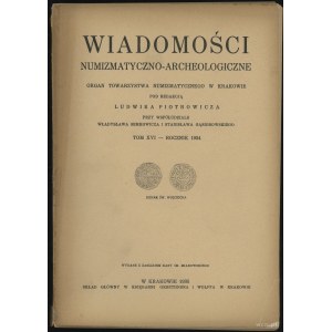 Wiadomości Numizmatyczno-Archeologiczne Tom XVI (1934),...