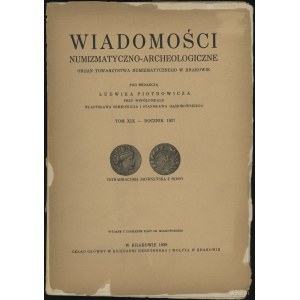 Wiadomości Numizmatyczno-Archeologiczne Tom XIX (1937),...