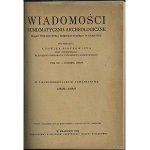 Wiadomości Numizmatyczno-Archeologiczne Tom XX (1938-19...