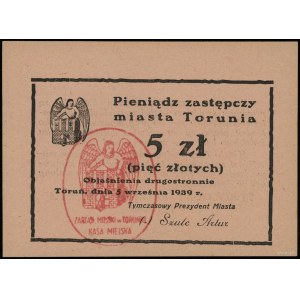 5 złotych 5.09.1939; Podczaski D-034.A.2.a, Jabłoński 4...
