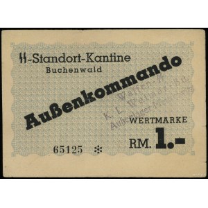 bon na 1 markę bez daty (1944), numeracja 65125, ze ste...