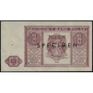 1 złoty 15.05.1946, czarny poziomy nadruk “SPECIMEN”, b...