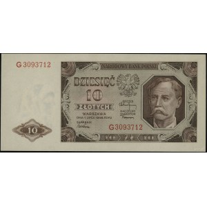 10 złotych 1.07.1948, seria G 3093712; Lucow 1253 (R2),...