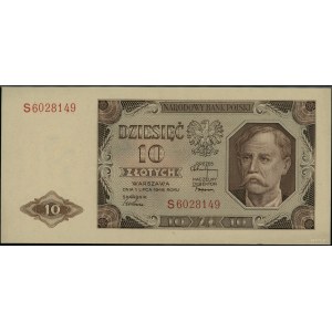 10 złotych 1.07.1948, seria S 6028149; Lucow 1253 (R2),...