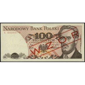 100 złotych 15.01.1975, czerwony ukośny nadruk “WZÓR” /...