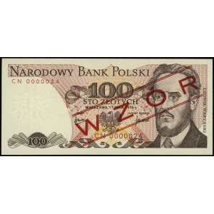 100 złotych 17.05.1976, czerwony ukośny nadruk “WZÓR” /...