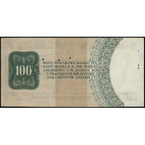 100 dolarów 1.10.1979, seria HK 0000000, perforacja WZÓ...