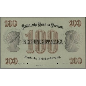 Städtische Bank zu Breslau; 100 marek 1.07.1874, bez po...