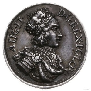 medal z 1699 r. wybity z okazji wizyty króla w Lipsku n...