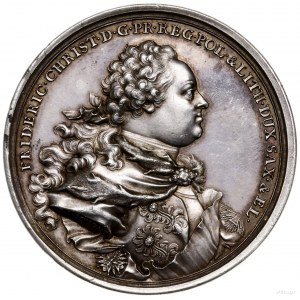 medal z 1763 r. autorstwa F A Schega wybity z okazji śm...