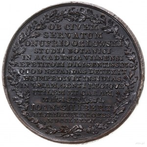 medal z 1782 r. autorstwa Holzhaeussera, wykonany na pa...
