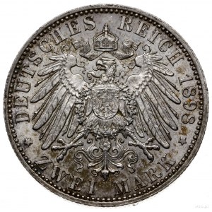 2 marki 1898 A, Berlin; AKS 39, Jaeger 156; nakład 100....