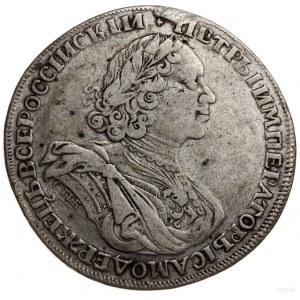rubel 1725, Petersburg; Aw: Popiersie w prawo i napis, ...