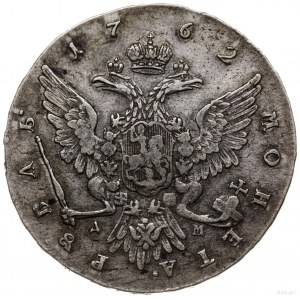 rubel 1762 ММД, Moskwa; Bitkin 9 (R), Diakov 1.5; srebr...
