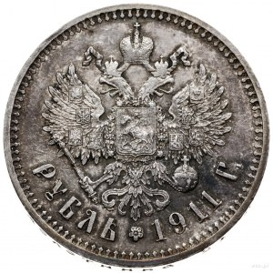 rubel 1911 ЭБ, Petersburg; Bitkin 65 (R), Kazakov 395; ...