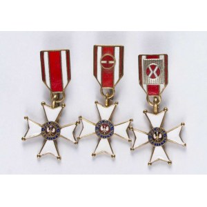Miniatures of the Order of Polonia Restituta - 3 pieces