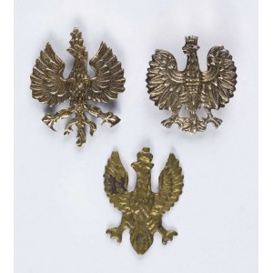 Set of 3 eagle miniatures
