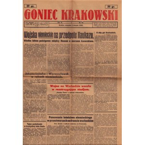 Dziennik polityczno-literacki GONIEC KRAKOWSKI - 2 sztuki