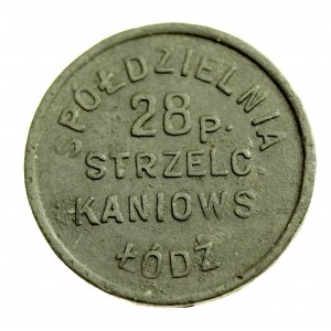 Łódź - 20 groszy Spółdzielni Wojskowej 28 Pułku Strzelców Kaniowskich