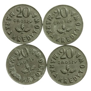 Kaunas - 20 pennies - 4 pcs. Cooperative of the 50th Borderland Rifle Regiment