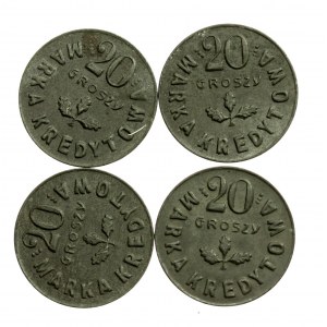 Kaunas - 50 pennies - 4 pcs. Cooperative of the 50th Borderland Rifle Regiment