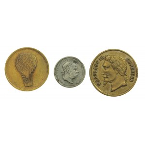 Three tokens Emperor Franz Joseph and Napoleon III