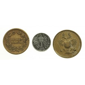 Three tokens Emperor Franz Joseph and Napoleon III