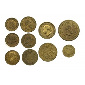 Set of 10 tokens with images of historical figures