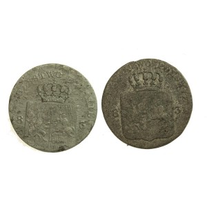 November Uprising, 10 pennies 1831, eagle's paws bent, 2 pieces.