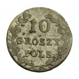 Novemberaufstand, 10 groszy 1831, gebogene Adlertatzen