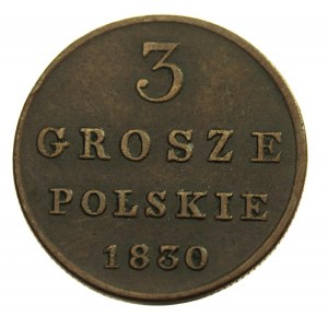 3 pennies 1830 F.H.