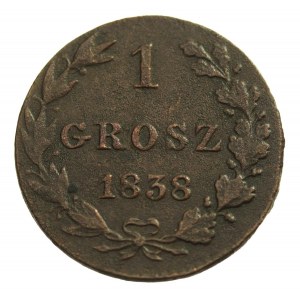 1 penny 1838 M.W.