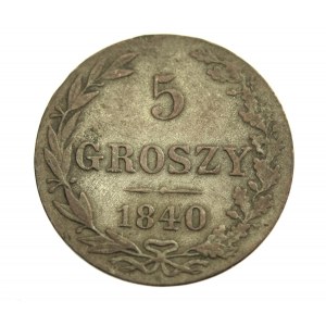 5 Pence 1840 M.W.