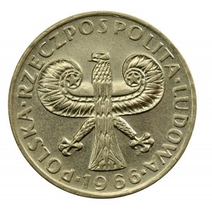 PRL, 10 Zloty 1966 Kleine Spalte. (303)