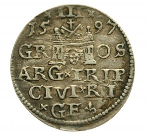 Zygmunt III Waza, Trojak 1597 Ryga. (310)