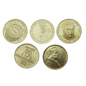 Deutschland, Satz von 5 Marken 1971-1977, 5 Stück. Silber (505)