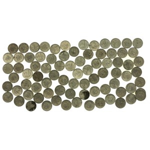 PRL, zestaw monet 5 groszy, różne roczniki (536)