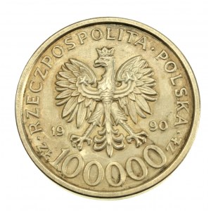 Dritte Republik, 100.000 Zloty 1990, Solidarität, Typ B. (544)
