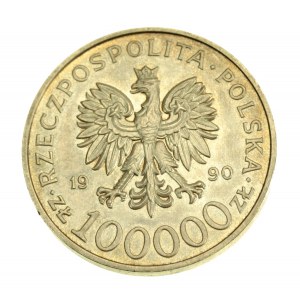 Dritte Republik, 100.000 Zloty 1990, Solidarität, Typ A (550)