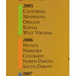 USA, zestaw okolicznościowych 25-centówek ze stanami 1999-2008 w klaserze (560)