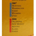 USA, zestaw okolicznościowych 25-centówek ze stanami 1999-2008 w klaserze (560)