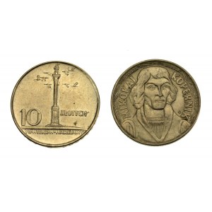 PRL, 10 złotych 1966 Mała kolumna i 10 złotych 1968 Kopernik. (565)