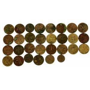 II RP, zestaw monet zdawkowych z lat 1923-1939, 30 szt. (569)