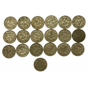 II RP, zestaw monet 50 groszy 1923, 19 szt. (574)