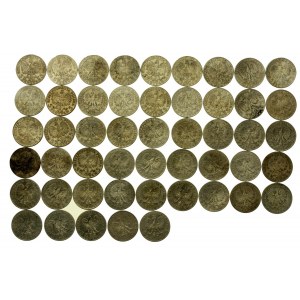 II RP, set of 5 gold 1932-1934 Head of a woman, 50 pieces. (575)